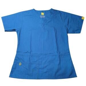 Wonder Wink Scrubs Royal Blue Top Size XS Great Condtion
